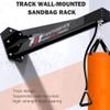 UPWONEA Movable Track Boxing Sandbag Rack, Wall-Mounted Sandbag Rack with Strong Load-Bearing Capacity, Can Bear 500Kg, Professional Boxing Training Sandbag Rack view 2