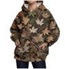 Women's Camo Hoodie Maple Leaf Print Oversized Hooded Sweatshirt view 1