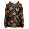 Women's Camo Hoodie Maple Leaf Print Oversized Hooded Sweatshirt view 2