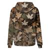 Women's Camo Hoodie Maple Leaf Print Oversized Hooded Sweatshirt view 3