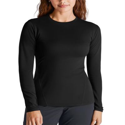 Zengjo Thermal Base Layer Women Shirt Cold Weather(Black,M)