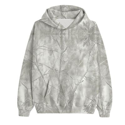 Women's Camo Hoodie Maple Leaf Print Oversized Hooded Sweatshirt