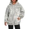 Women's Camo Hoodie Maple Leaf Print Oversized Hooded Sweatshirt view 3