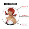 BC GOODS BY Farm Red Wig for Women | Classic Country Style, Flame-Retardant Synthetic Fiber wig view 2