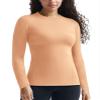 Long Sleeve Workout Shirts for Women Fitted Warm(Coral Orange,M) view 1