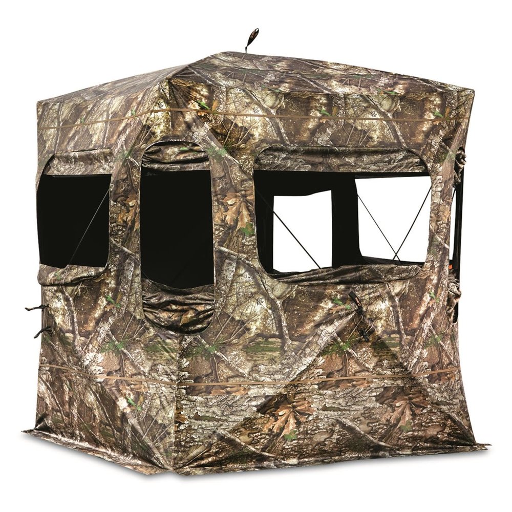 Guide Gear Field General 4-Star Hunting Ground Blind, 1 Man Person Tent, Turkey, Duck, Deer Hunting Gear Equipment Accessories RT APX