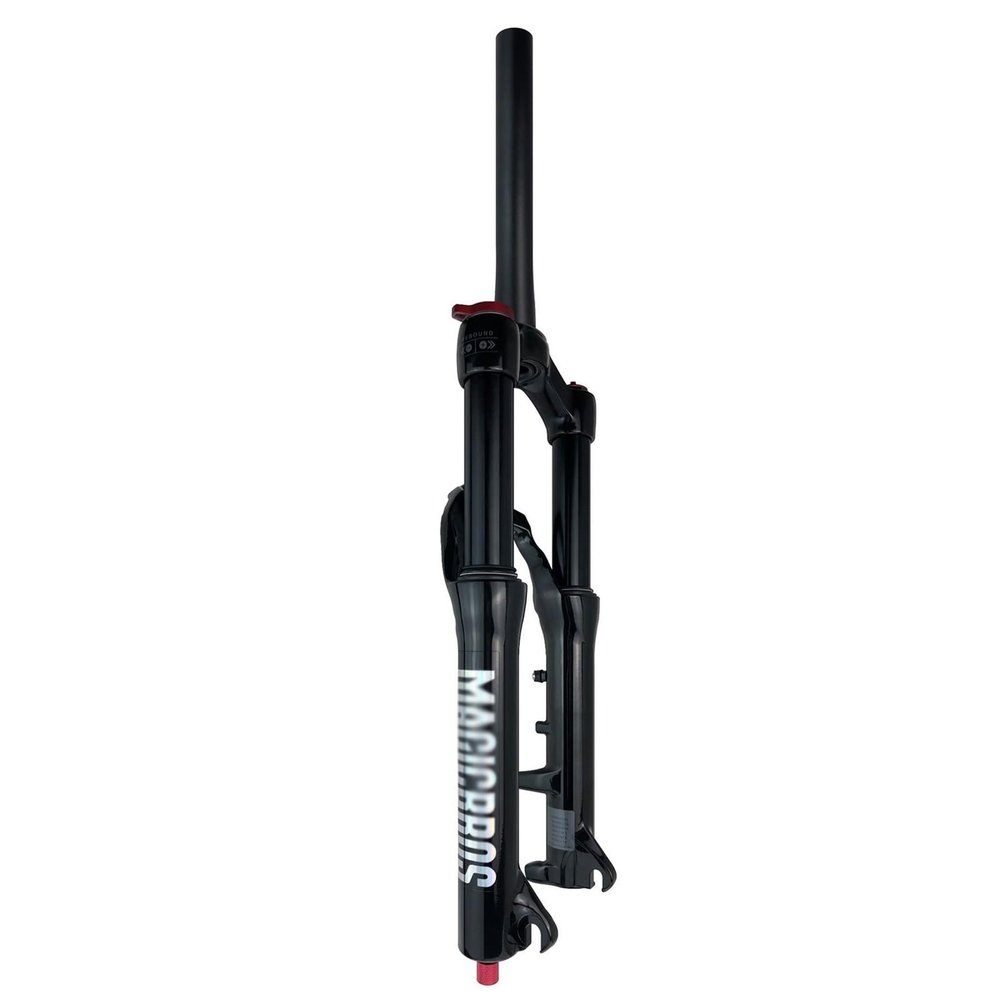 HWEVDHJ 20inch 24 Inch Mountain Bike Air Suspension Fork QR 9 * 100 Mm Disc Brake Rebound Adjustment Front Fork 1-1/8" Straight Tube Manual Lockout Mountain Bike Front Forks(24inch)