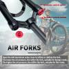 HWEVDHJ 20inch 24 Inch Mountain Bike Air Suspension Fork QR 9 * 100 Mm Disc Brake Rebound Adjustment Front Fork 1-1/8" Straight Tube Manual Lockout Mountain Bike Front Forks(24inch) view 3