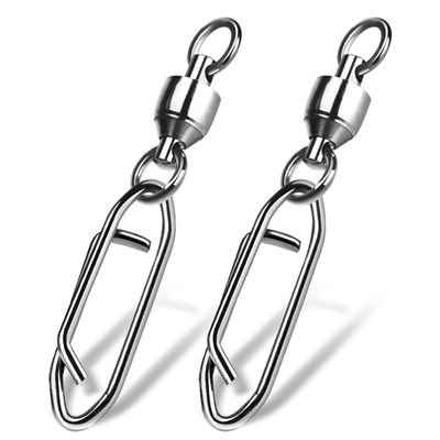 9KM DWLIFE Fishing Swivels Fishing Speed Clips Fishing Swivels and Snaps Quick Change Fishing Clips Balck Swivels Stainless 25Pcs Size 4#