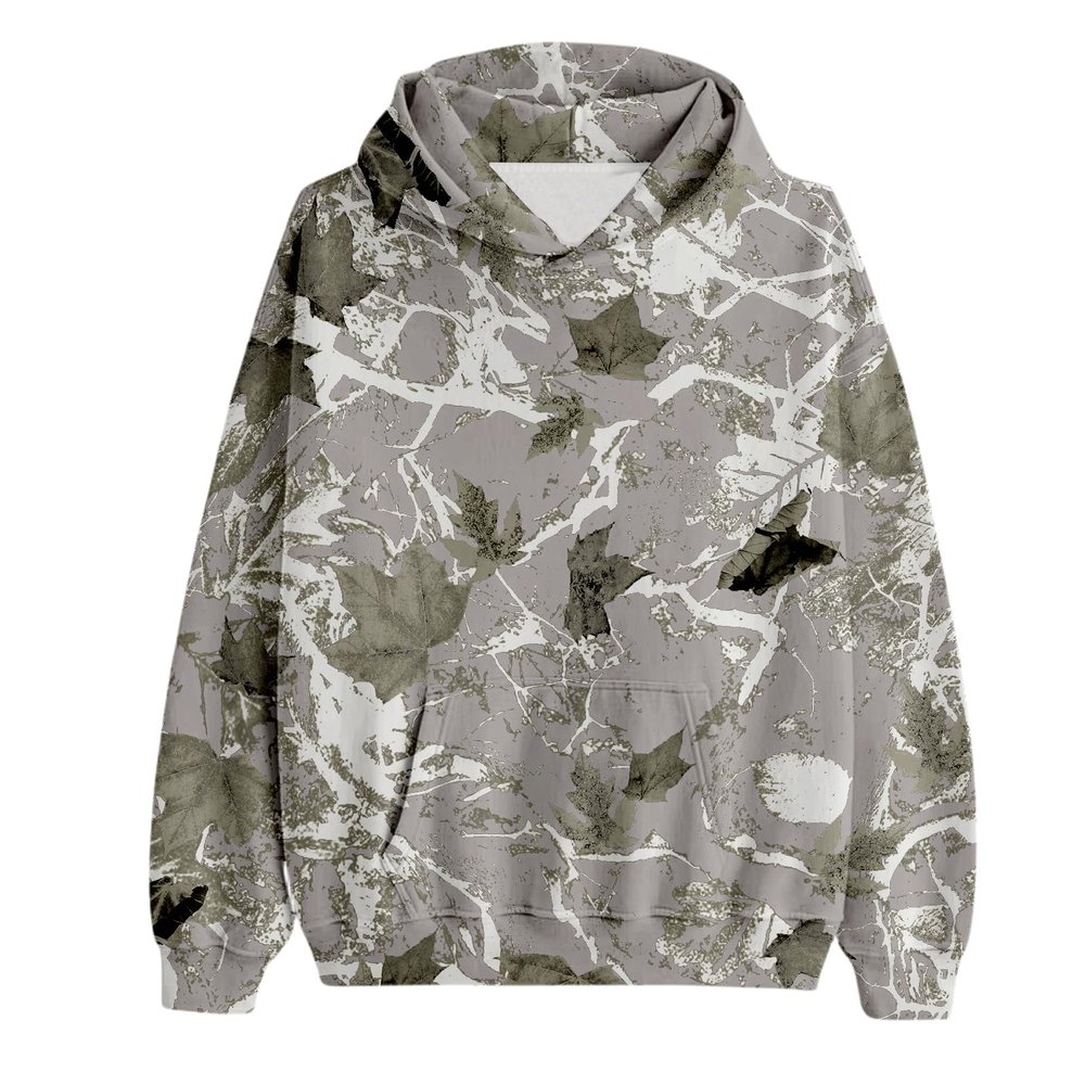 Women's Camo Hoodie Maple Leaf Print Oversized Hooded Sweatshirt