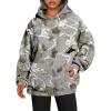 Women's Camo Hoodie Maple Leaf Print Oversized Hooded Sweatshirt view 2