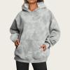 Women's Camo Hoodie Maple Leaf Print Oversized Hooded Sweatshirt view 2