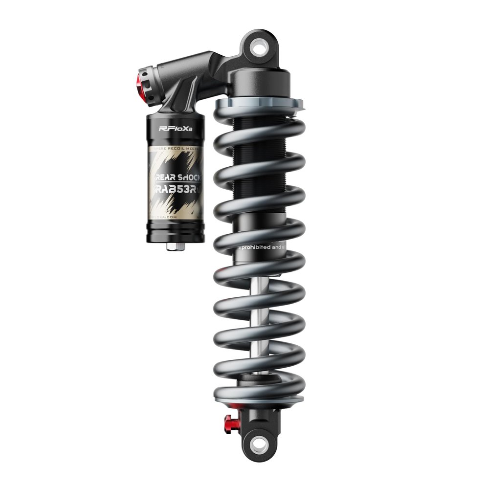 265MM Bike Rear Shock 450lbs /550lbs Downhill Mountain Bicycle Adjustable Damping Rear Suspension Shock Absorber Equipped with High and Low Speed Spring Damping for MTB Bike/E-bike (550lbs)