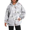 Women's Camo Hoodie Maple Leaf Print Oversized Hooded Sweatshirt view 2