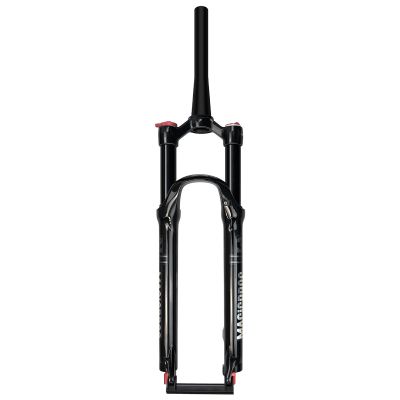 Bike Suspension Forks 26/27.5/29" Mountain Bike Air Pressure Suspension Shock Absorber Fork 1-1/8" Straight/Tapered Mountain Bike Fork Rebound Adjust 9mm QR Manual Locking(Black Tapered,26inch)