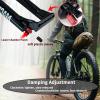 Bike Suspension Forks 26/27.5/29" Mountain Bike Air Pressure Suspension Shock Absorber Fork 1-1/8" Straight/Tapered Mountain Bike Fork Rebound Adjust 9mm QR Manual Locking(Black Tapered,26inch) view 4