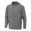 Antigua Men's Heather Black Detroit Lions Effortless Full-Zip Hoodie view 1