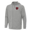 Antigua Men's Heather Gray Chicago Bears Effortless Full-Zip Hoodie view 1