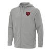 Antigua Men's Heather Gray Chicago Bears Effortless Full-Zip Hoodie view 1