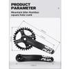 MLIKYRGK Square Hole Mountain Bike Crankset 170mm Cranksets 104BCD 32T 34T 36T 38T 40T 42T 44T Single Speed Round Chainring Aluminum Alloy Crank Arm Set Fit 8/9/10/11/12 Speed(Black,44T) view 2