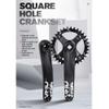 MLIKYRGK Square Hole Mountain Bike Crankset 170mm Cranksets 104BCD 32T 34T 36T 38T 40T 42T 44T Single Speed Round Chainring Aluminum Alloy Crank Arm Set Fit 8/9/10/11/12 Speed(Black,44T) view 3