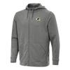 Antigua Men's Heather Black Green Bay Packers Effortless Full-Zip Hoodie view 1