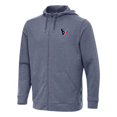 Antigua Men's Heather Navy Houston Texans Effortless Full-Zip Hoodie