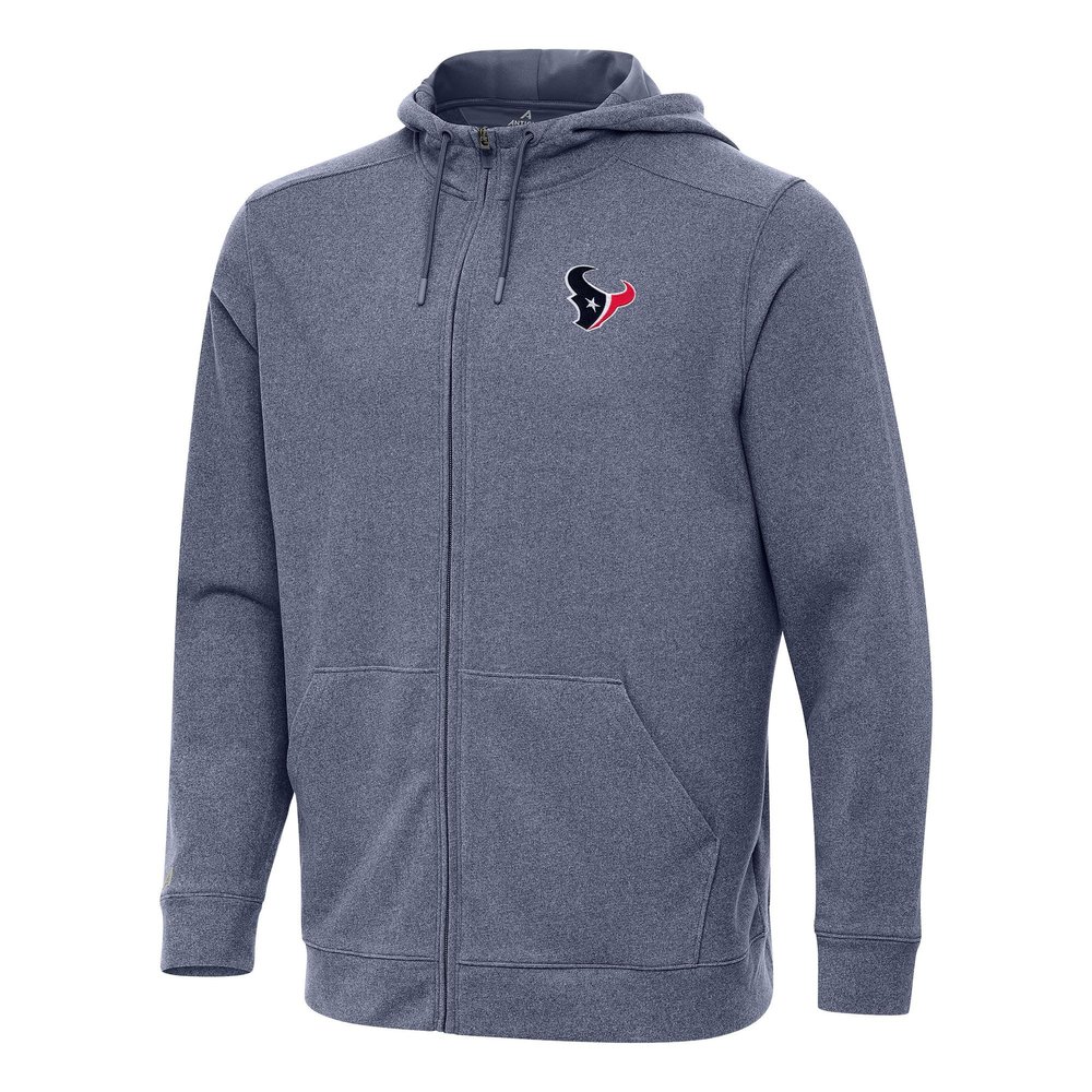 Antigua Men's Heather Navy Houston Texans Effortless Full-Zip Hoodie