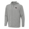Antigua Men's Heather Gray Baltimore Ravens Effortless Full-Zip Hoodie view 1