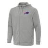 Antigua Men's Heather Gray Buffalo Bills Effortless Full-Zip Hoodie view 1