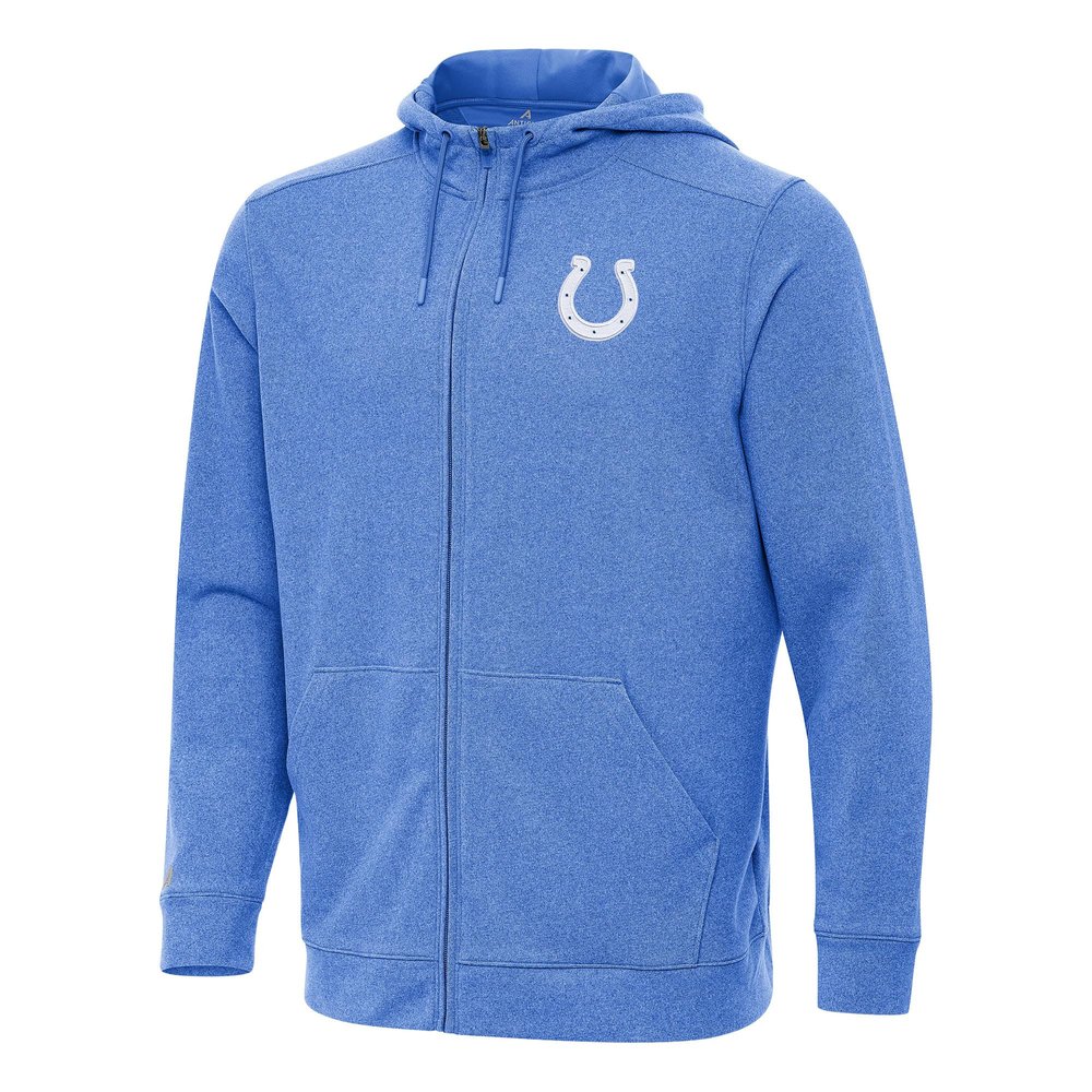 Antigua Men's Heather Royal Indianapolis Colts Effortless Full-Zip Hoodie