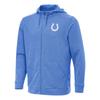 Antigua Men's Heather Royal Indianapolis Colts Effortless Full-Zip Hoodie view 1