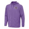 Antigua Men's Heather Purple Baltimore Ravens Effortless Full-Zip Hoodie view 1