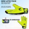Arsh Sports Soccer Goalie Gloves,Football Goalkeeper Gloves for Kids Boys Youth Children Double Wrist Protection Along 4mm Super Grip Palm (Yellow, Size 4 Suitable for 6-9 Years) view 4