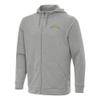 Antigua Men's Heather Gray Los Angeles Chargers Effortless Full-Zip Hoodie view 1
