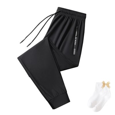 Glidepants Womens Men,Glidepants for Seniors,Deniluxe Pants for Women,Unisex Quick Dry Pull-On Ultra Stretch Pants (Black-01,XL)