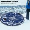 LOCADENCE Inflatable Snow Sled, 450 Pounds Loading Capacity Inflatable Winter Ski Circle with Handle Excellent Air Tightness Snow Tube Skiing Accessories view 2