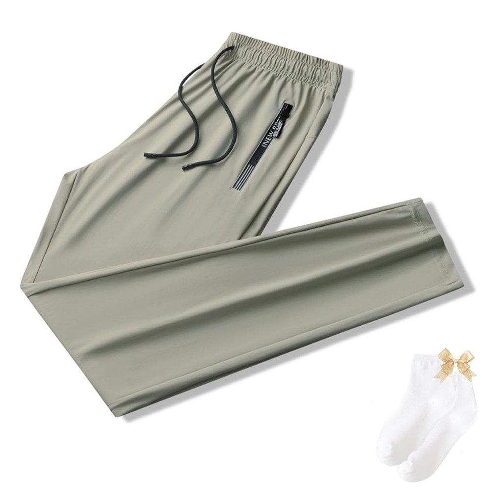 Glidepants Womens Men,Glidepants for Seniors,Deniluxe Pants for Women,Unisex Quick Dry Pull-On Ultra Stretch Pants (khaki-02,4XL)