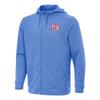 Antigua Men's Heather Royal New York Giants Effortless Full-Zip Hoodie view 1