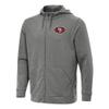 Antigua Men's Heather Black San Francisco 49ers Effortless Full-Zip Hoodie view 1