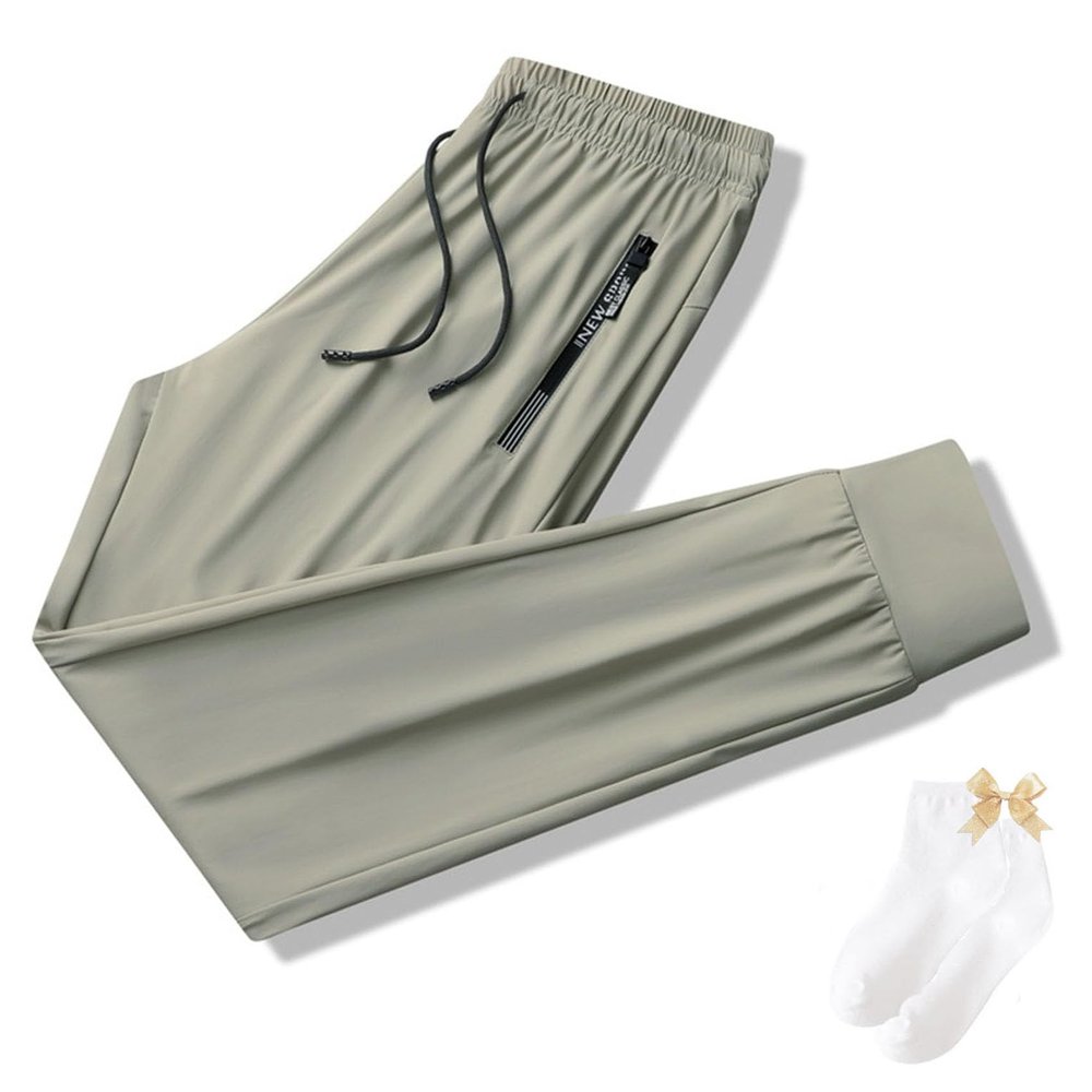 Glidepants Womens Men,Glidepants for Seniors,Deniluxe Pants for Women,Unisex Quick Dry Pull-On Ultra Stretch Pants (khaki-01,S)
