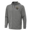 Antigua Men's Heather Black Jacksonville Jaguars Effortless Full-Zip Hoodie view 1