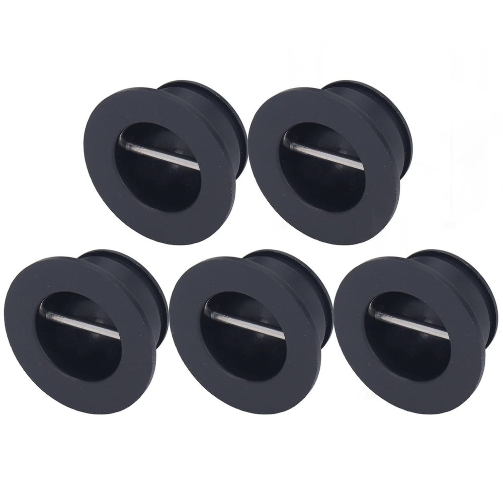 Srliya 5pcs Surf Leash Plug Replacement Round Board Cup Plug for Surfboard Longboard Black, Easy to Carry and Use