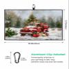 Golf Towel Waffle Pattern Towels,Red Truck with Christmas Tree Microfiber Golf Bag Towel with Carabiner Clip Green Forest Dog Rustic Snow Scene Golf Accessories Club Cleaner for Men Women,16"x24" view 3