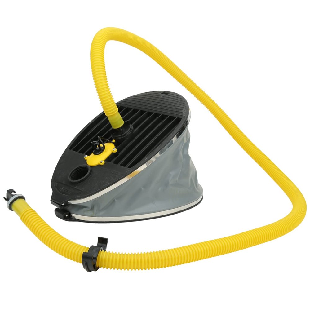10 L Foot Pump, Bellows Foot Pump with Double Chambers, Deluxe High Volume and High Pressure, Max 15 PSI for Inflatable Air Pump for Canoe Kayak Raft Rubber Boat