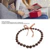 Alomejor Nut Necklace, Good Luck Symbol Kukui Nut Lei Necklace, Resin Nut Necklace with Ribbon Bow for Men and Women (Brown) view 4