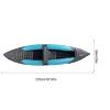 Thickened PVC Inflatable Canoe, 2 Person Foldable Kayak Quick Foldable Design for Fishing Rafting Boating (Double Person) view 4