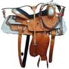 BNB International Silver Genuine Cowhide Leather Western Pleasure Show Horse Saddle Handmade with Silver Fitting Leather Equestrian Trail Horse Saddles Size: 10"-18" inches Seat SHOW01 (12) view 1