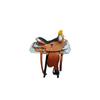 BNB International Silver Genuine Cowhide Leather Western Pleasure Show Horse Saddle Handmade with Silver Fitting Leather Equestrian Trail Horse Saddles Size: 10"-18" inches Seat SHOW01 (12) view 3