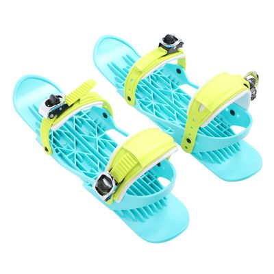 Mini Short Ski Skates, Adjustable Snow Skates for Winter Shoes, Mini Ski Skates for Snow, Skiboards with Storage Bag, Portable Ice Skates for Snow & Other Snow Activities (L
